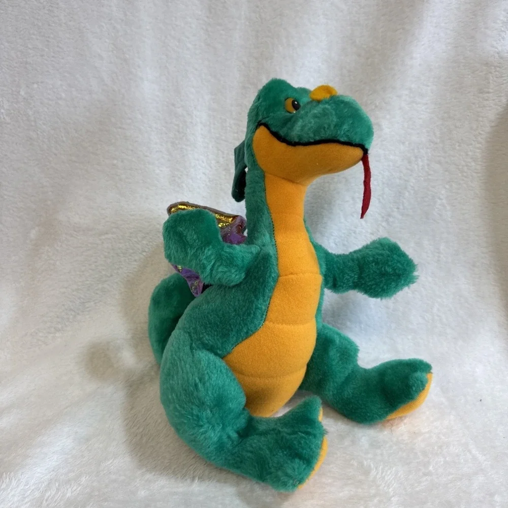 Ace Novelty Green Dragon Plush Shimmer Wings Stuffed Animal 11 Inch